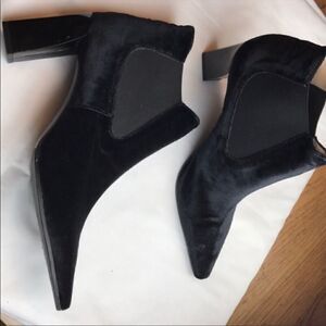 Diane B. Black velvet booties.  NEW